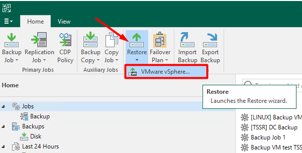 Veeam : Restaurer un fichier depuis une VM Linux