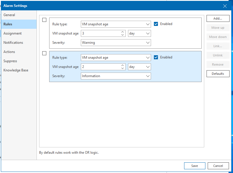 Veeam One : Suppression automatique des Snapshots sur VMware