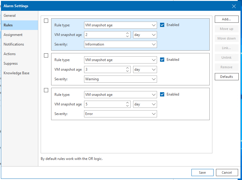 Veeam One : Suppression automatique des Snapshots sur VMware