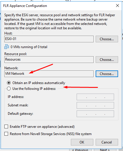 Veeam : Restaurer un fichier depuis une VM Linux