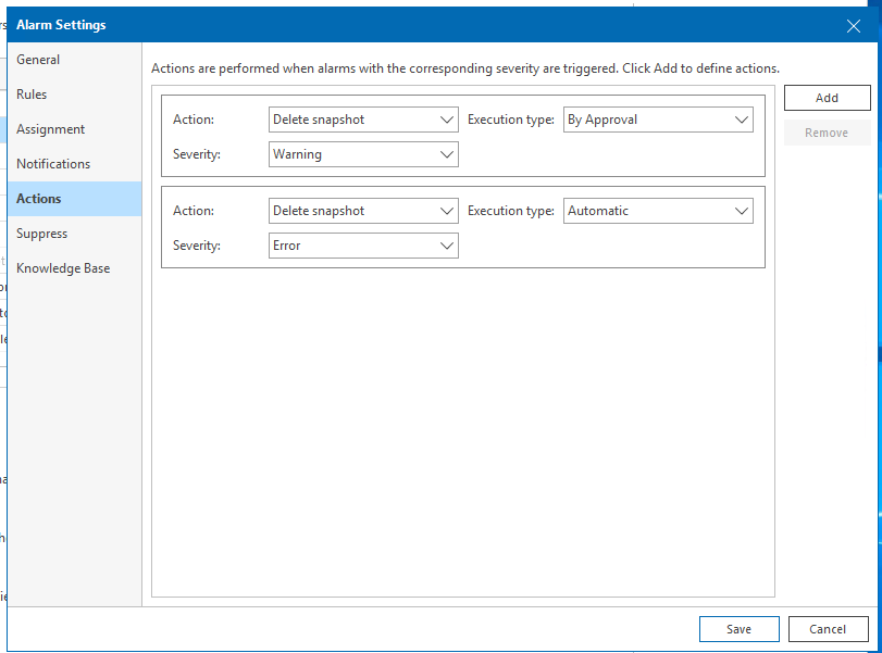 Veeam One : Suppression automatique des Snapshots sur VMware