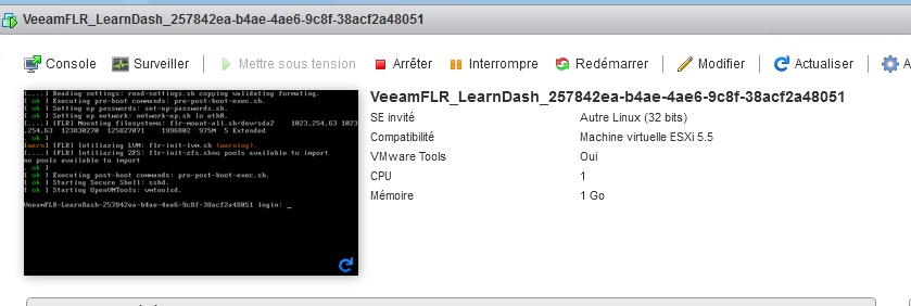 Veeam : Restaurer un fichier depuis une VM Linux