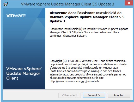 VMware : Installer Update Manager 5.5 sous Windows