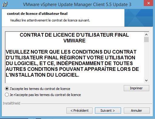 VMware : Installer Update Manager 5.5 sous Windows