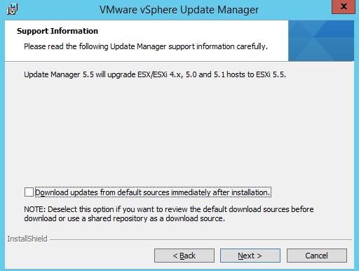 VMware : Installer Update Manager 5.5 sous Windows