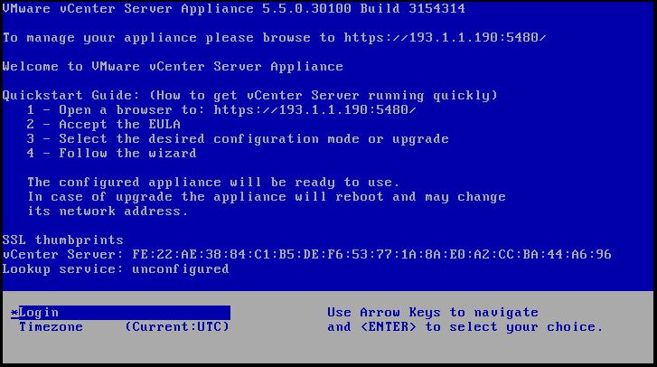 Tutorial VMware : Installer vCenter Server Appliance 5.5