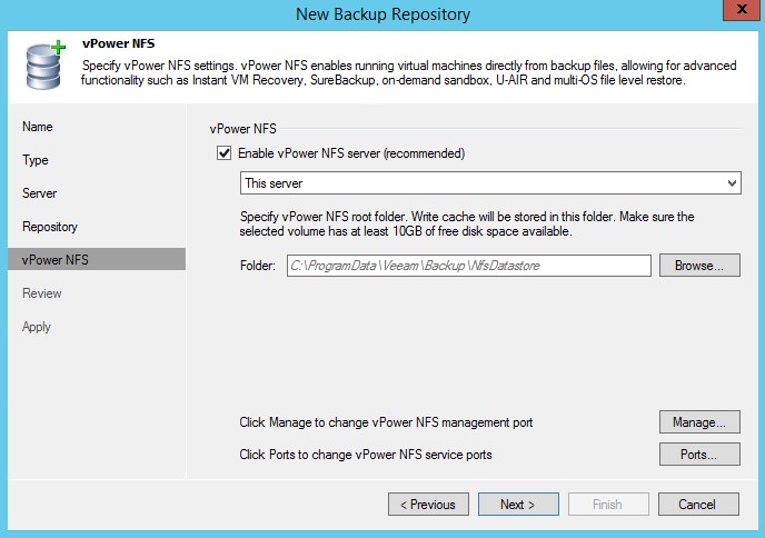 Veeam Backup et Replication 8.0 : Ajout d'un Backup Repository