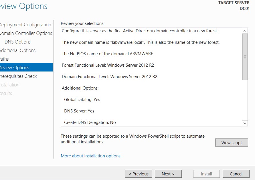 Installer un contrôleur de domaine Active Directory sous Windows Serveur 2012