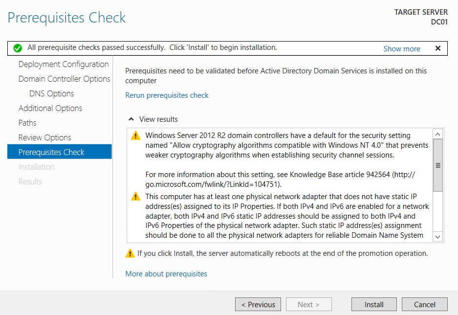 Installer un contrôleur de domaine Active Directory sous Windows Serveur 2012