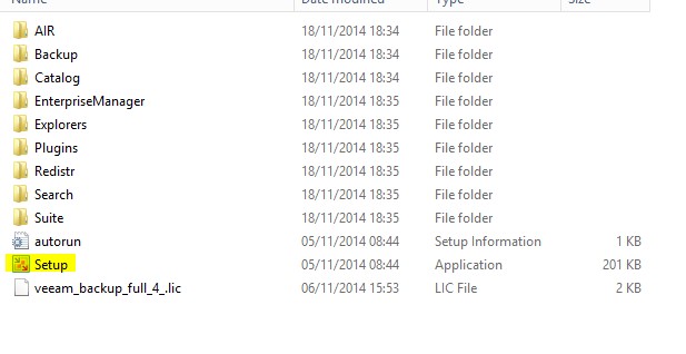 Installation Veeam Backup & Recovery 8.0
