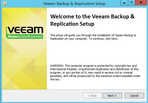 Installation Veeam Backup & Recovery 8.0