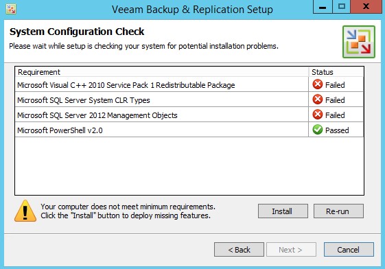 Installation Veeam Backup & Recovery 8.0