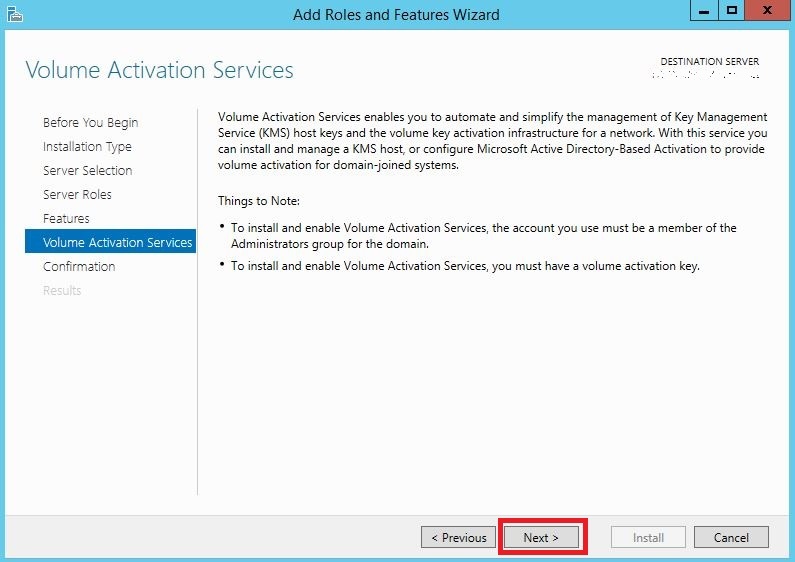 Windows Server 2012 : installation et configuration du rôle VAMT pour les licences KMS