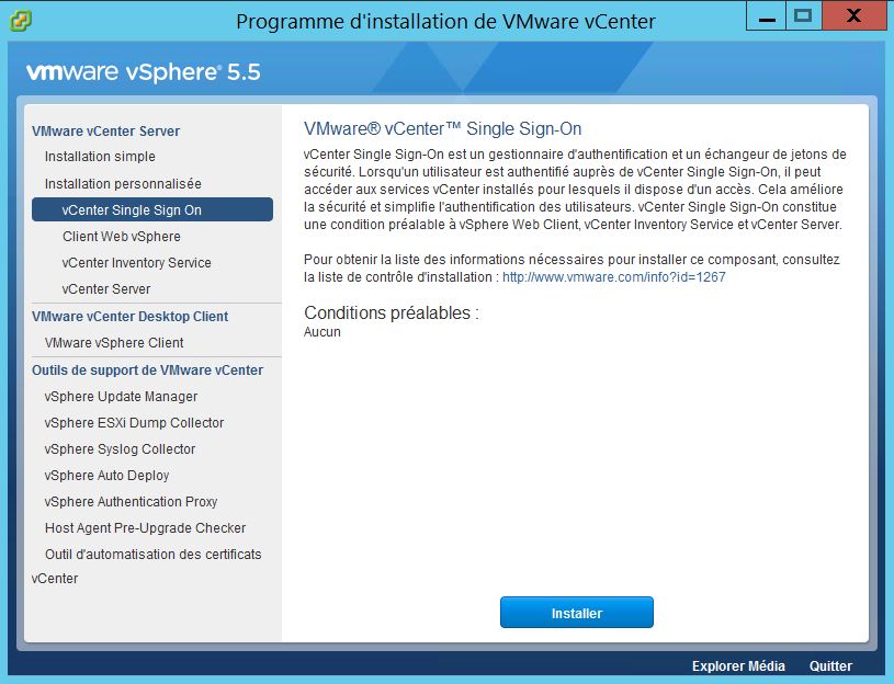 VMware : Installer vCenter Server 5.5 sous Windows Server