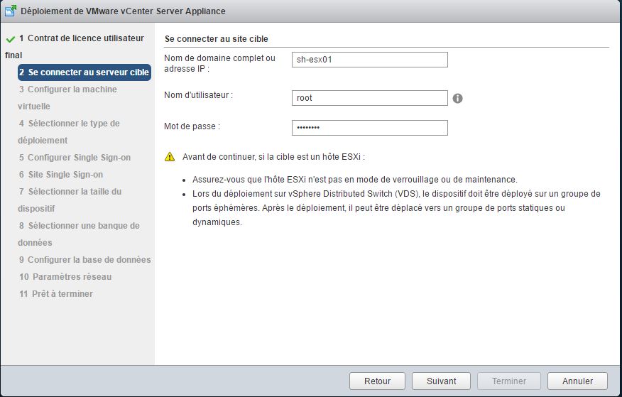 VMware : Installer vCenter Server Appliance vCSA 6