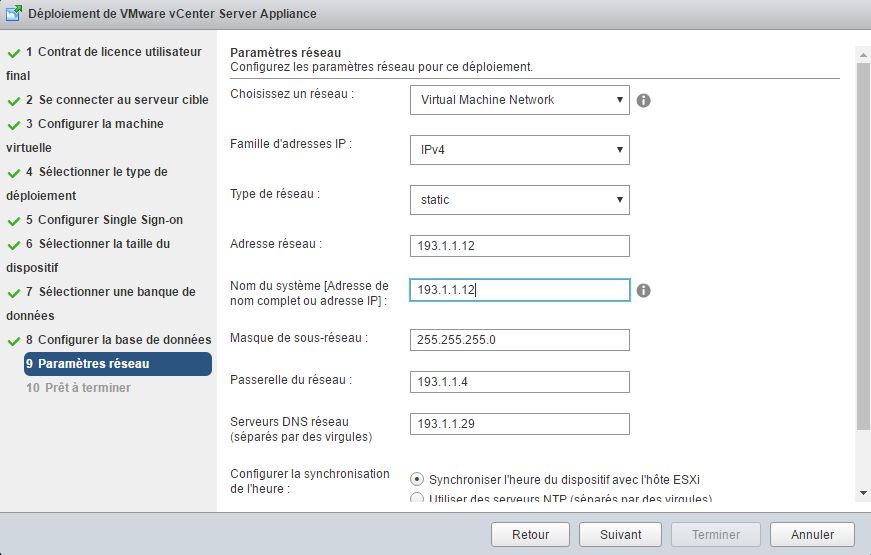 VMware : Installer vCenter Server Appliance vCSA 6