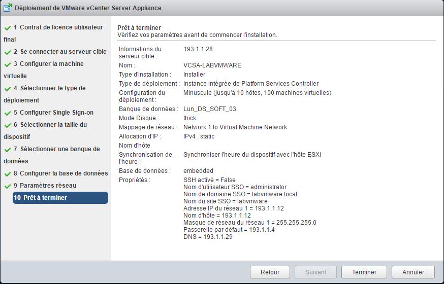 VMware : Installer vCenter Server Appliance vCSA 6