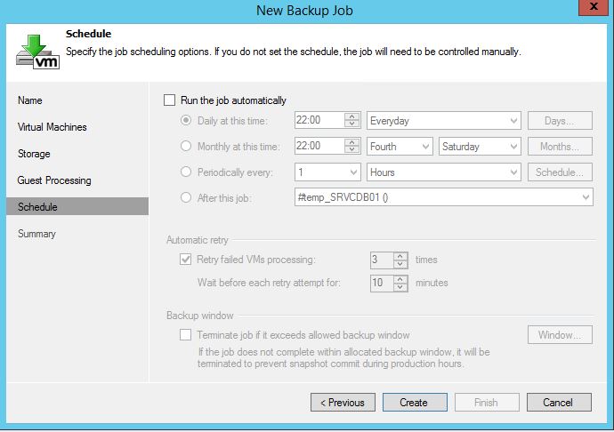 Tutorial Veeam : Créer un job de sauvegarde