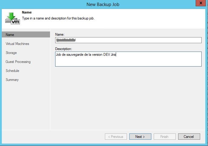 Tutorial Veeam : Créer un job de sauvegarde