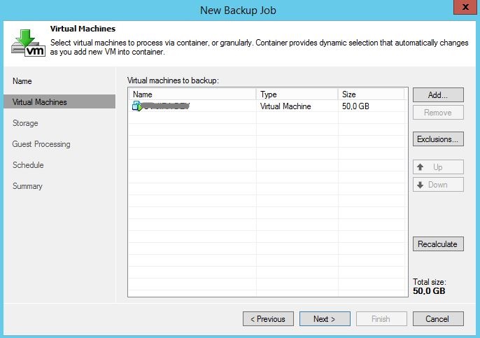 Tutorial Veeam : Créer un job de sauvegarde