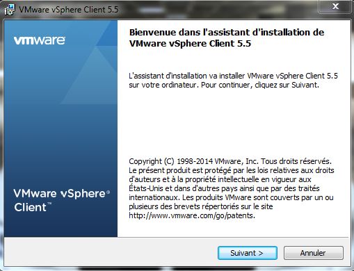 VMware : installation client vSphere Vi-Client