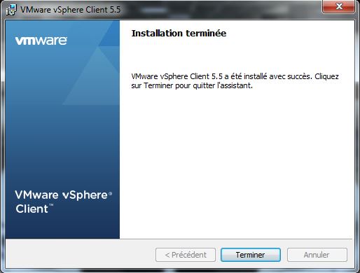 VMware : installation client vSphere Vi-Client