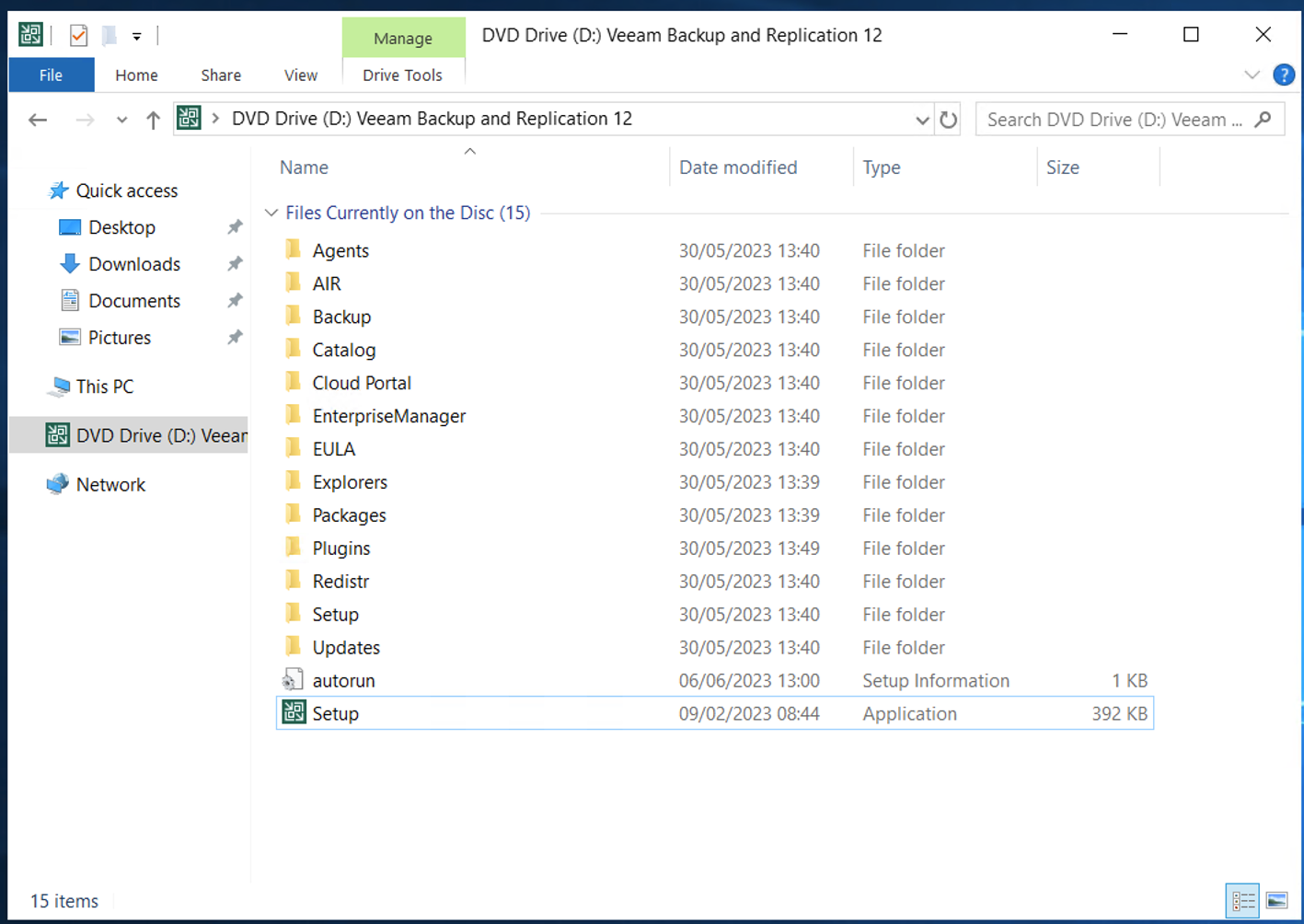 Installation Veeam Backup v12