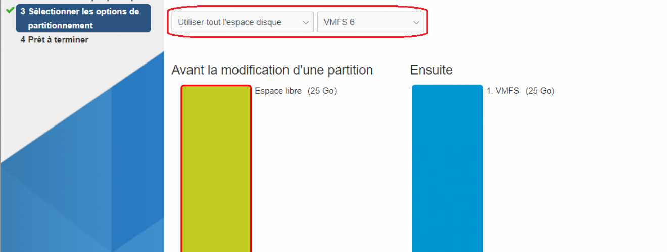 ESXi 6.7 : Création d'un datastore en iSCSI