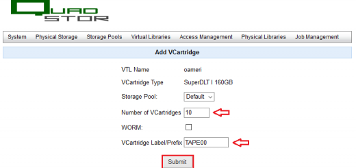 Veeam: Créer un VTL avec Quadstore et configurer Veeam pour la sauvegarde sur bande virtuelle