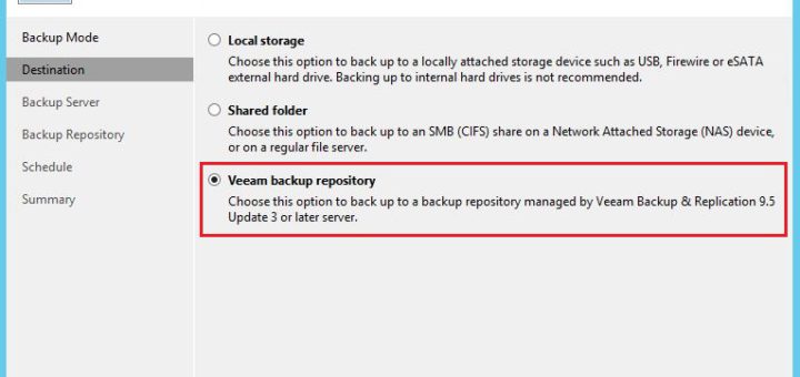 Veeam : Sauvegarde avec Veeam Agent pour Windows