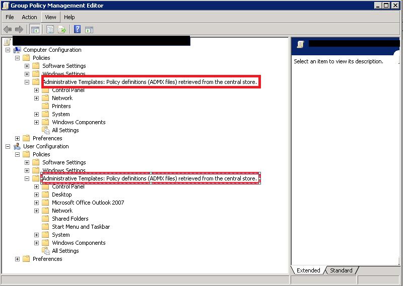 Windows Server : Créer un magasin central pour les modèles de GPO