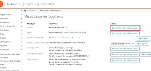 Kace SMA : Upgrade du SMA Systems Management Appliance