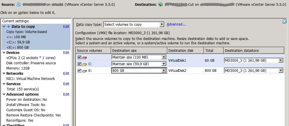 VMware : réduire la taille d'un disque .vmdk avec VMware Convertor