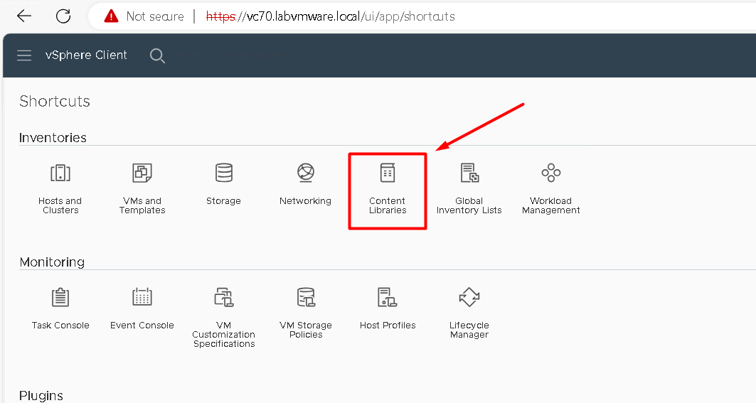 VMware: Création d'une bibliothèque de média pour les iso