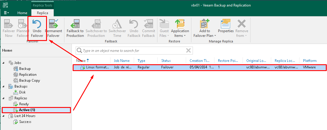 Réplication de machines virtuelles avec Veeam Backup & Replication