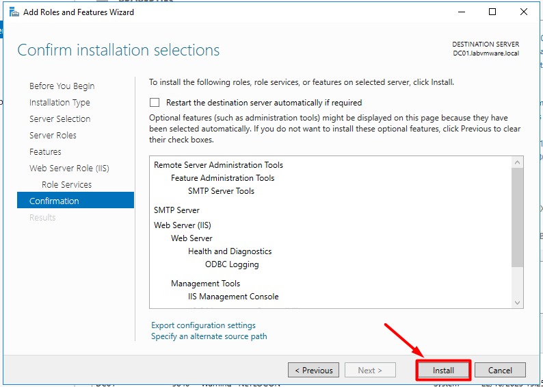 Configurer un relais SMTP sous Windows Server