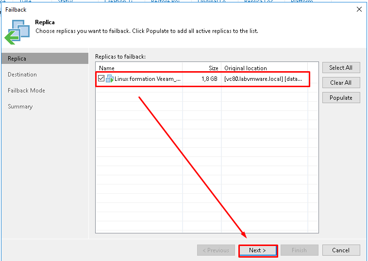 Réplication de machines virtuelles avec Veeam Backup & Replication