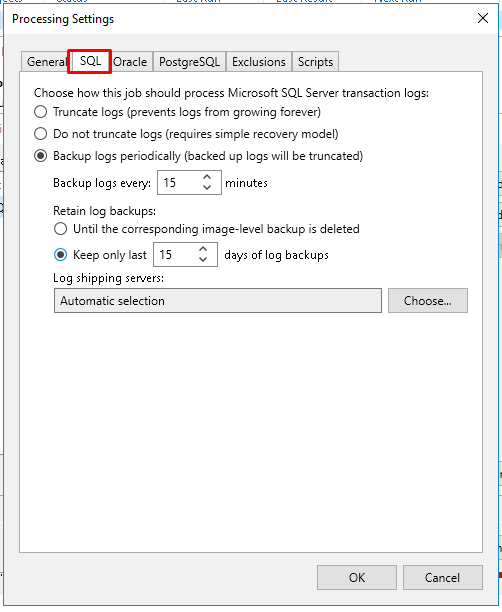 Sauvegarder ses bases de données SQL avec Veeam