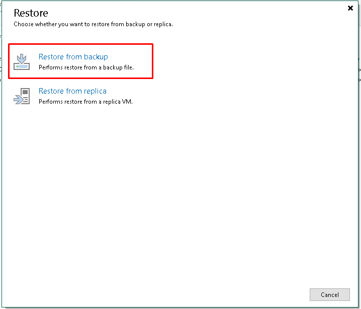 Restauration instantanée de VM avec l'Instant VM Recovery de Veeam Backup