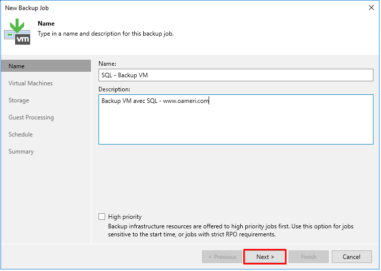 Sauvegarder ses bases de données SQL avec Veeam