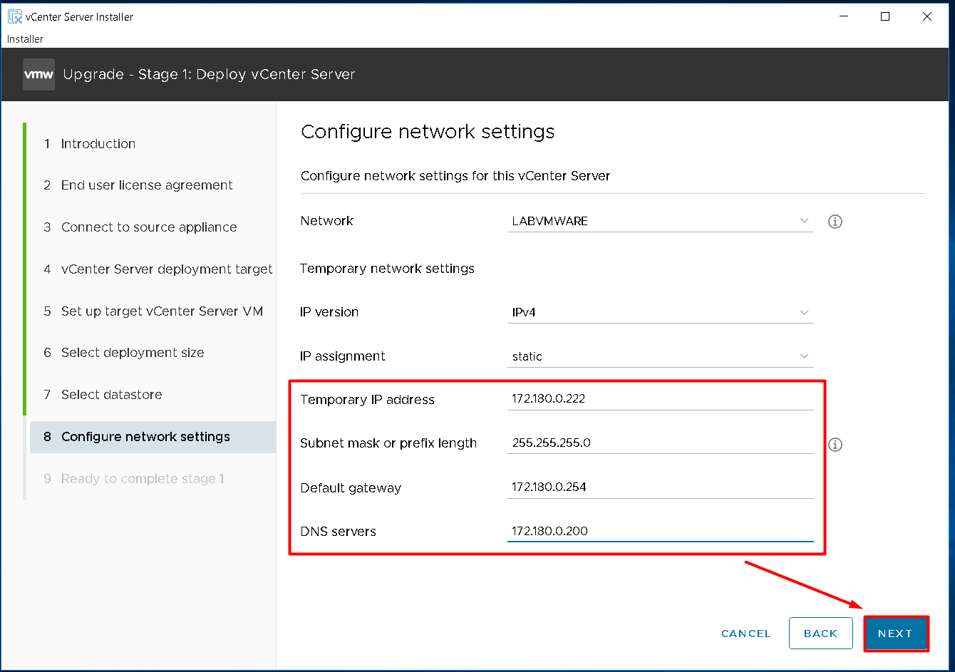 VMware: upgrader vCenter (VCSA) 7.x vers 8 étape par étape