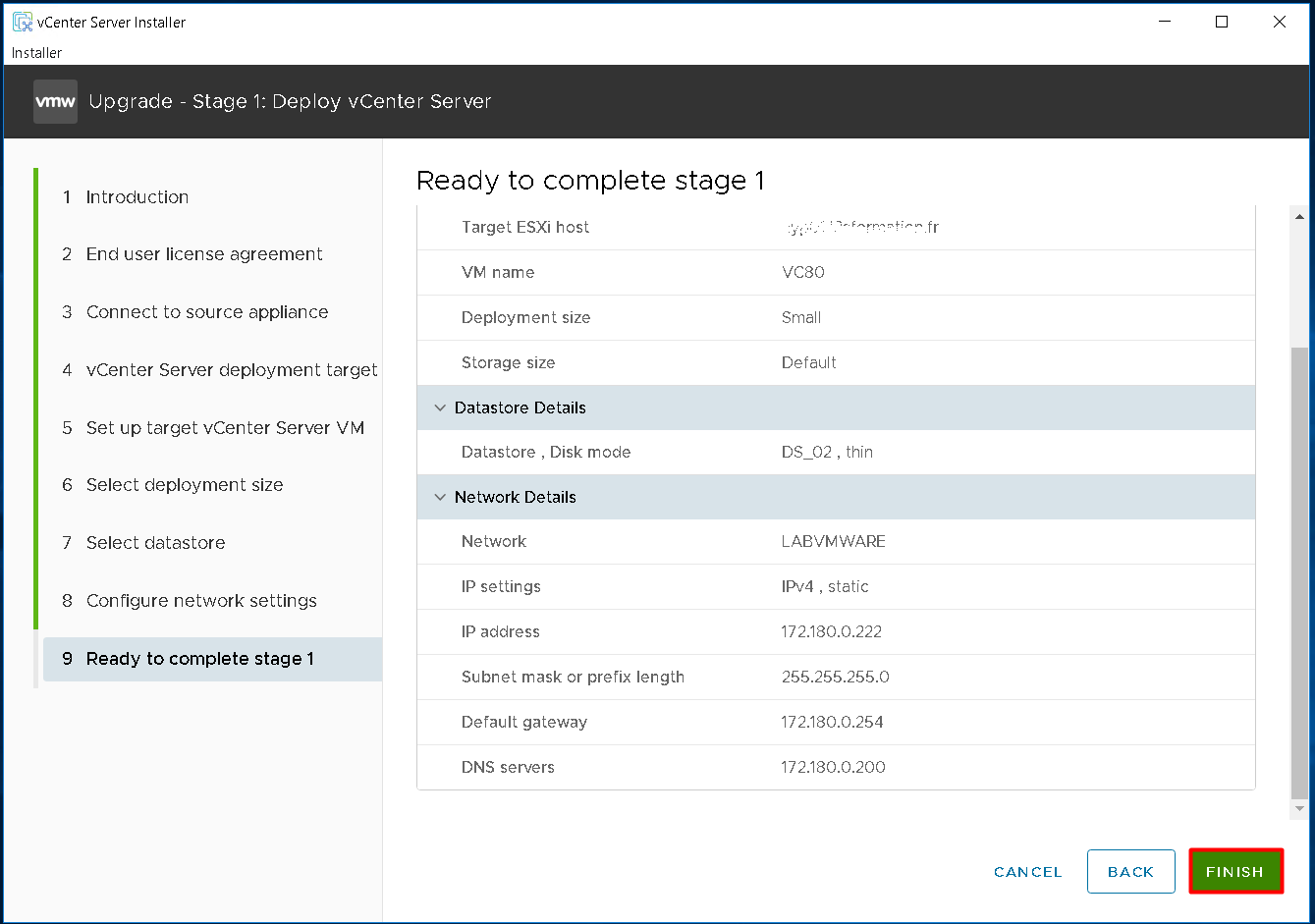 VMware: upgrader vCenter (VCSA) 7.x vers 8 étape par étape