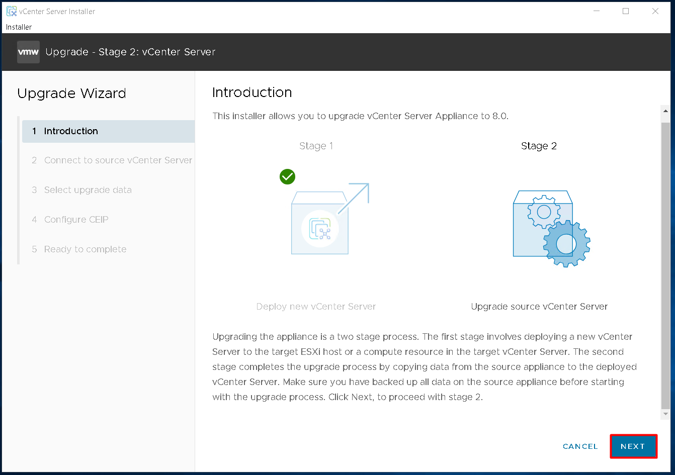 VMware: upgrader vCenter (VCSA) 7.x vers 8 étape par étape