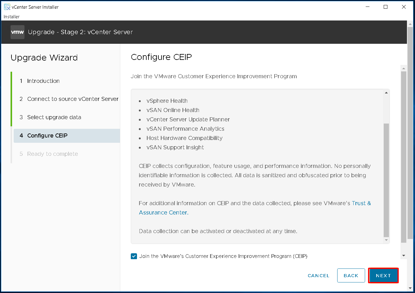 VMware: upgrader vCenter (VCSA) 7.x vers 8 étape par étape