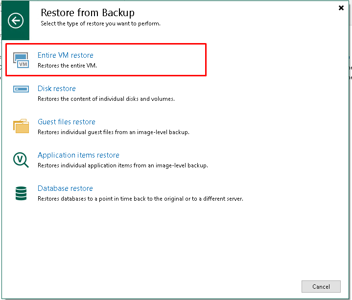 Restauration instantanée de VM avec l'Instant VM Recovery de Veeam Backup