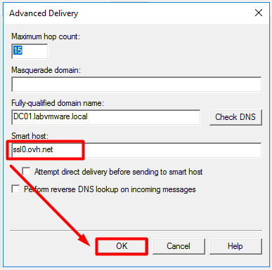 Configurer un relais SMTP sous Windows Server