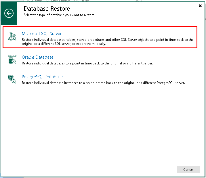 Sauvegarder ses bases de données SQL avec Veeam