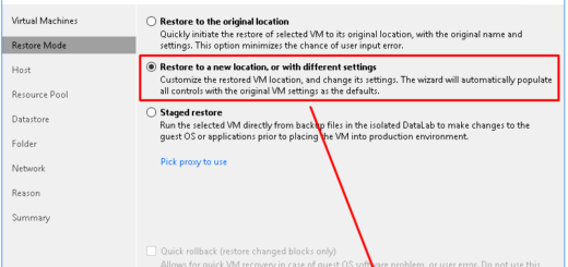 Restauration complète d'une VM avec Veeam Backup