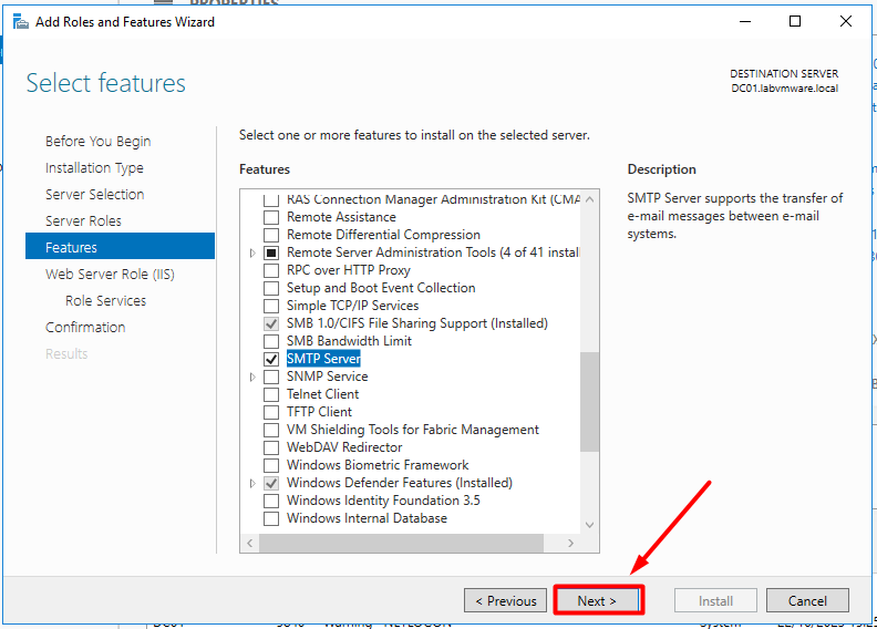 Configurer un relais SMTP sous Windows Server