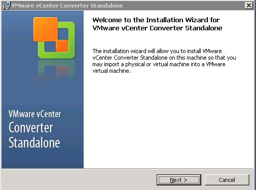 VMware : Installer VMware Converter Standalone